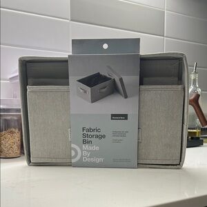 Made By Design Light Gray Fabric Storage Box